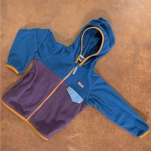 Patagonia Toddler 2T Micro Fleece Zip Up Jacket Purple and Blue EUC